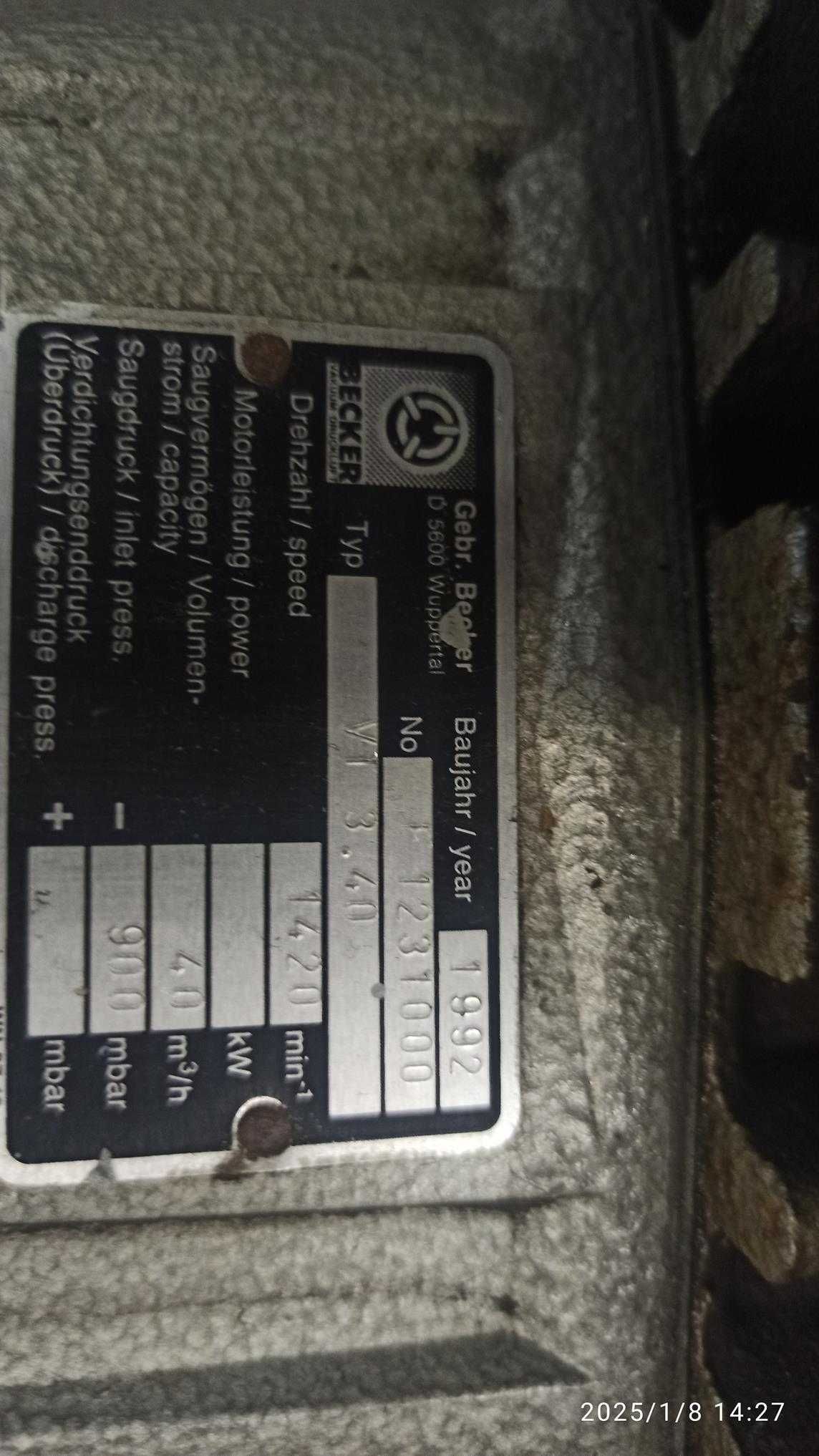 pompa prózniowa BECKER VI 3.40