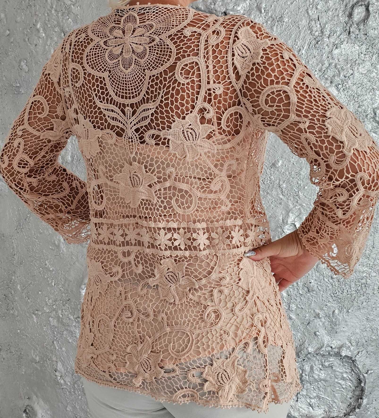 TWINSET komplet 2 czesci ażurowy roz M/L