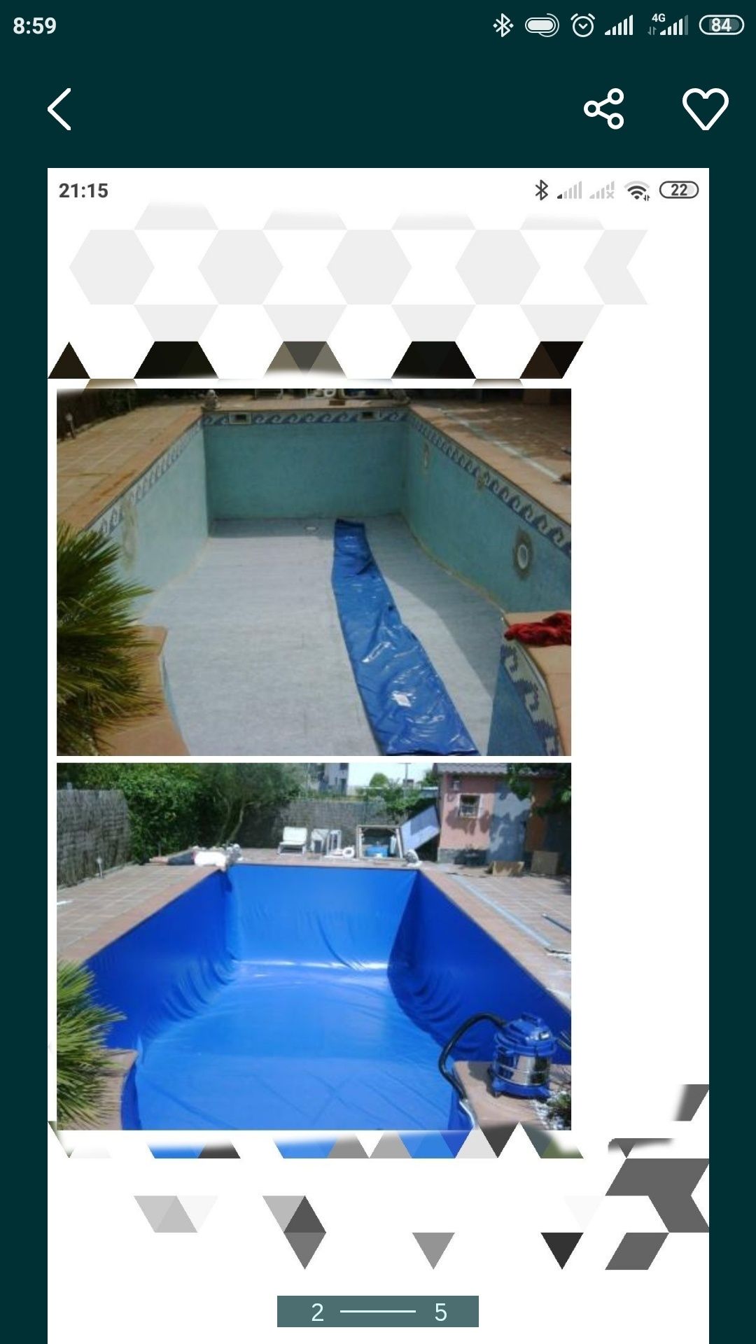 Liner/Lona para piscinas por medida