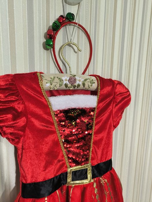 Карнавальна сукня місіс Санта новорічне плаття костюм помічниці Санти