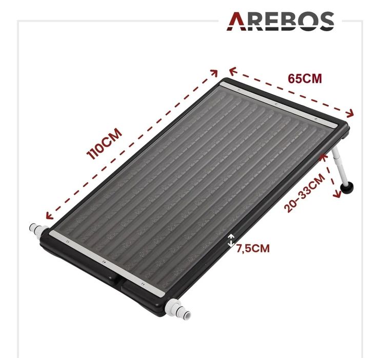 Słoneczny podgrzewacz basenu 110 x 65 x 7,5 cm