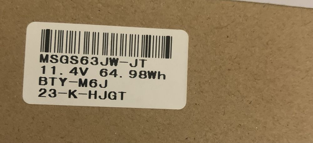 Батарея для ноутбука MSI GS63 GS73 (BTY-M6J) 11.4V