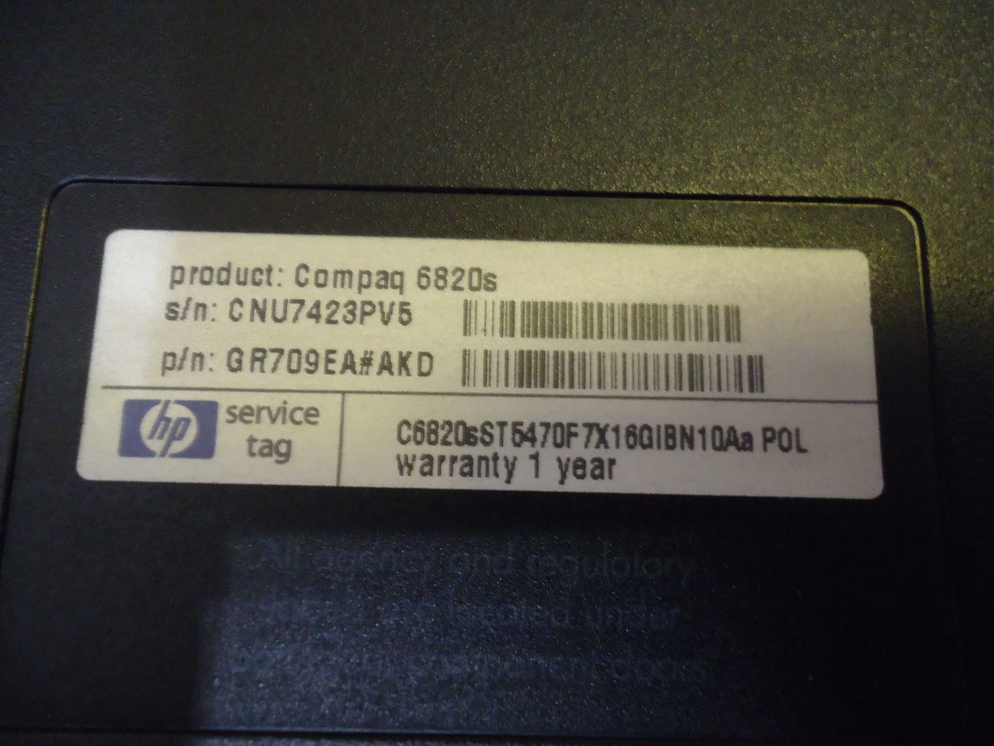 Ноутбук HP Compaq 6820s