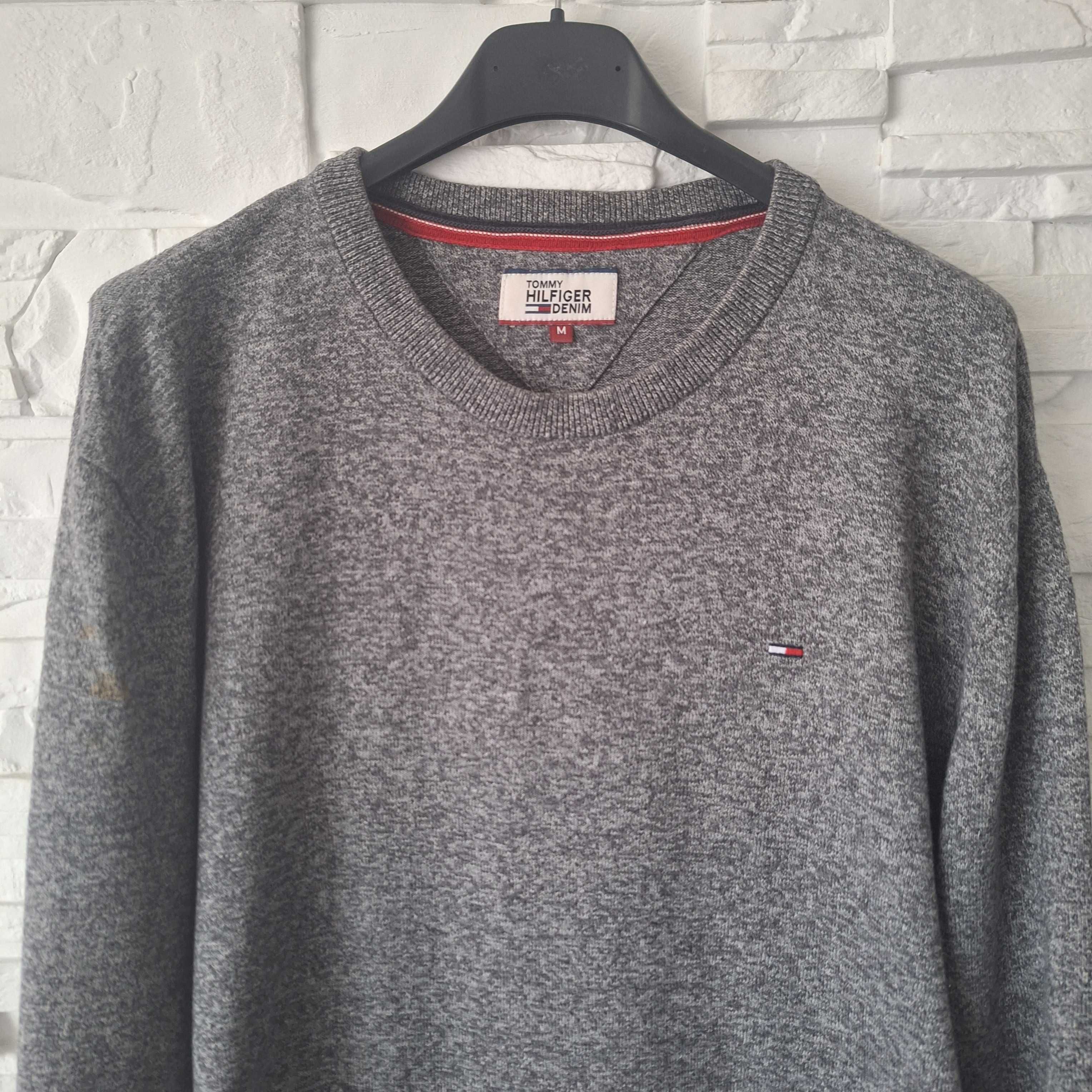 Męski sweter Tommy Hilfiger rozm. M szary