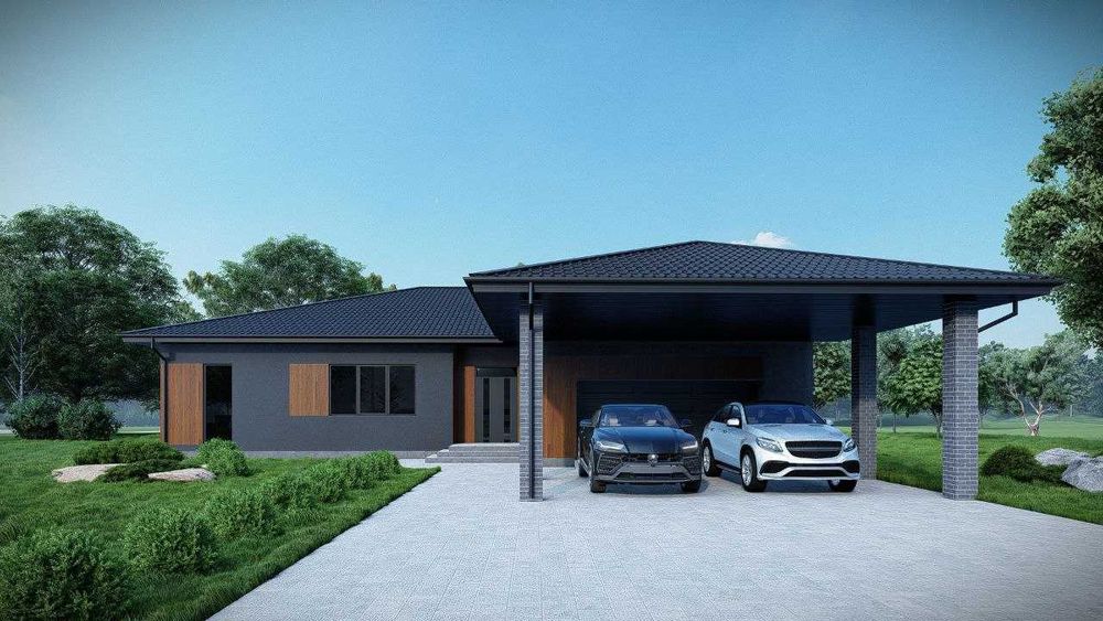 3Д визуализация дома Доступна ціна! Робочий проект будинку, котеджу