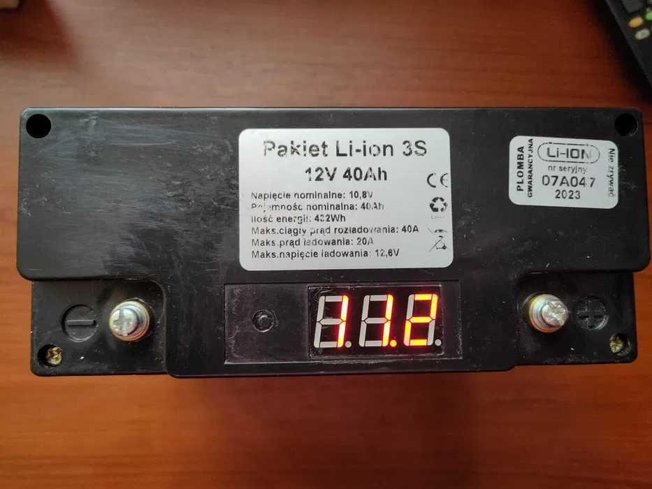 Akumulator Litowo jonowy 12,6V 40 Ah Pakiet Li-ion 3S Sonar Drzewica