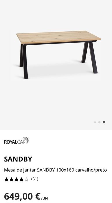 Mesa de jantar 4 lugares + extensão adicional JSKY (oferta do banco)