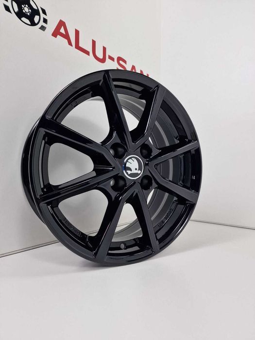 NOWE alufelgi SKODA 16" 4x100 Citigo - Czarny Połysk