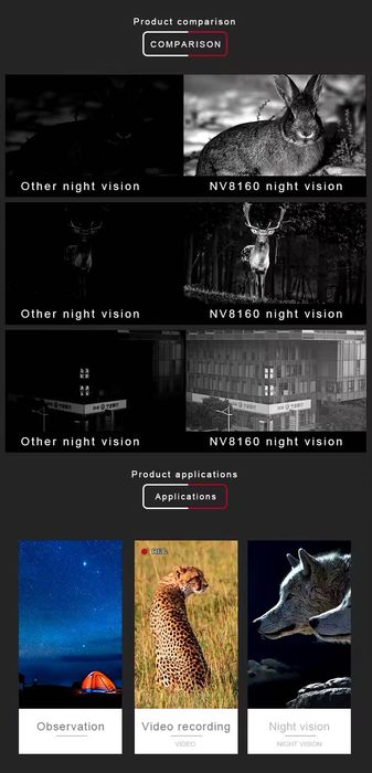 Dsoon NV8160 NV8000 NV8300 4K ПНВ прилад (бінокуляр) нічного бачення