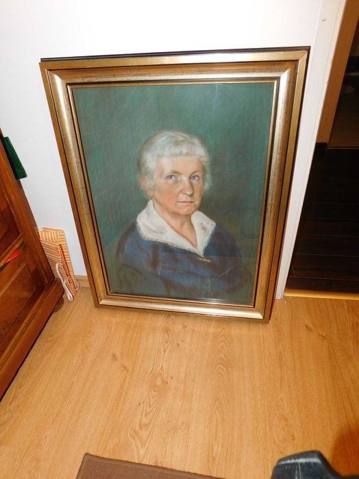 Piękny duży obraz Portret Damy Józefa Karczewskiego