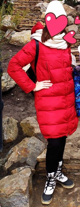 Зимовий пуховик,двухсторонній р.42, біо-пух,