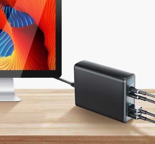 Зарядний пристрій 95W PD3.0 + 2 USB Type-A Charger швидка зарядка 220в