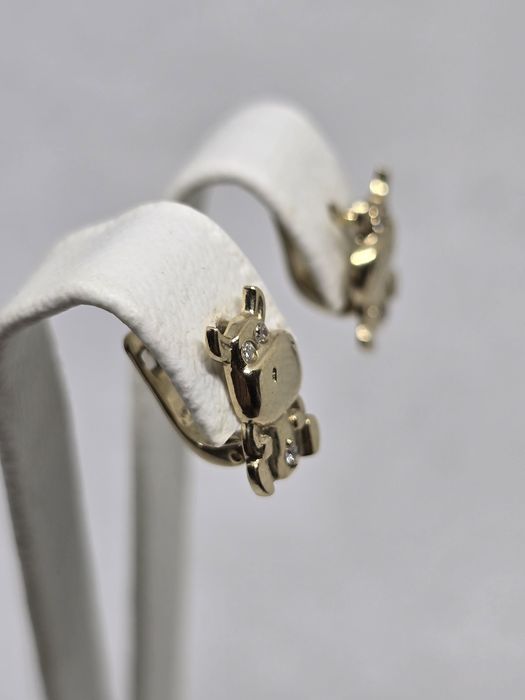 Дитячі сережки з натуральними діамантами. Детские