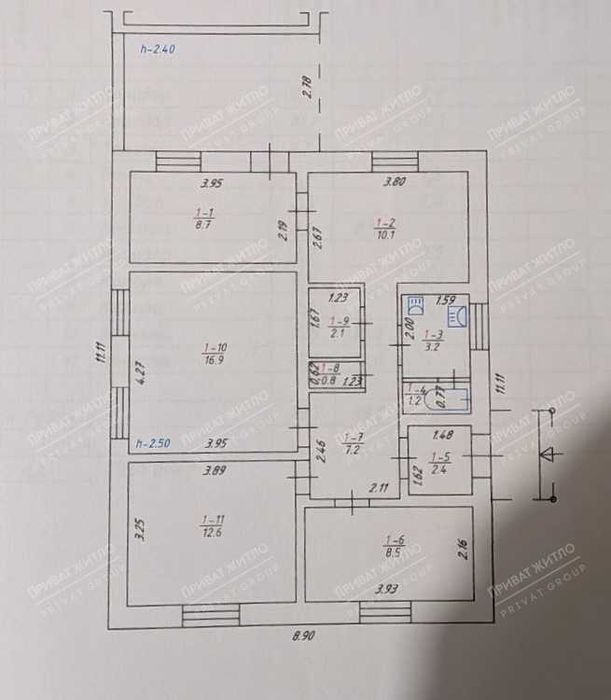 Будинок у селі Заворскло, 25 км від Полтави