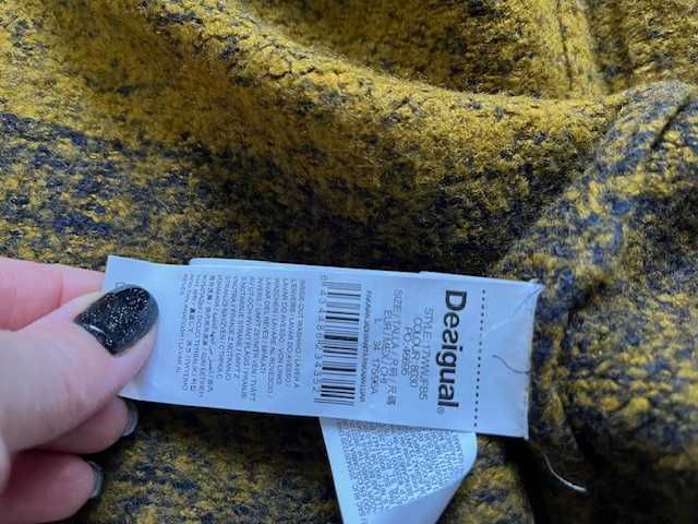 Desigual długi kardigan, płaszcz rozmiar L