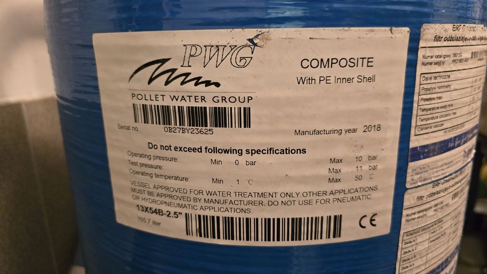 Stacja uzdatniania wody, filtr odżelaziająco - odmanganiający ERF BWT