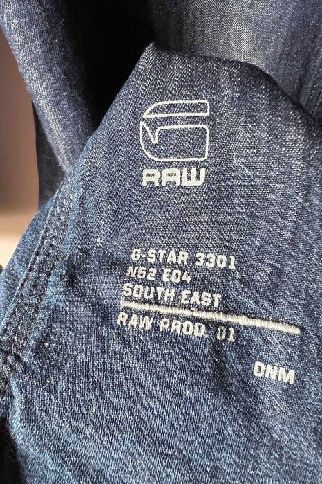 G-Star RAW granatowa mini sukienka tunika koszula jeans  XS 34 bawełna