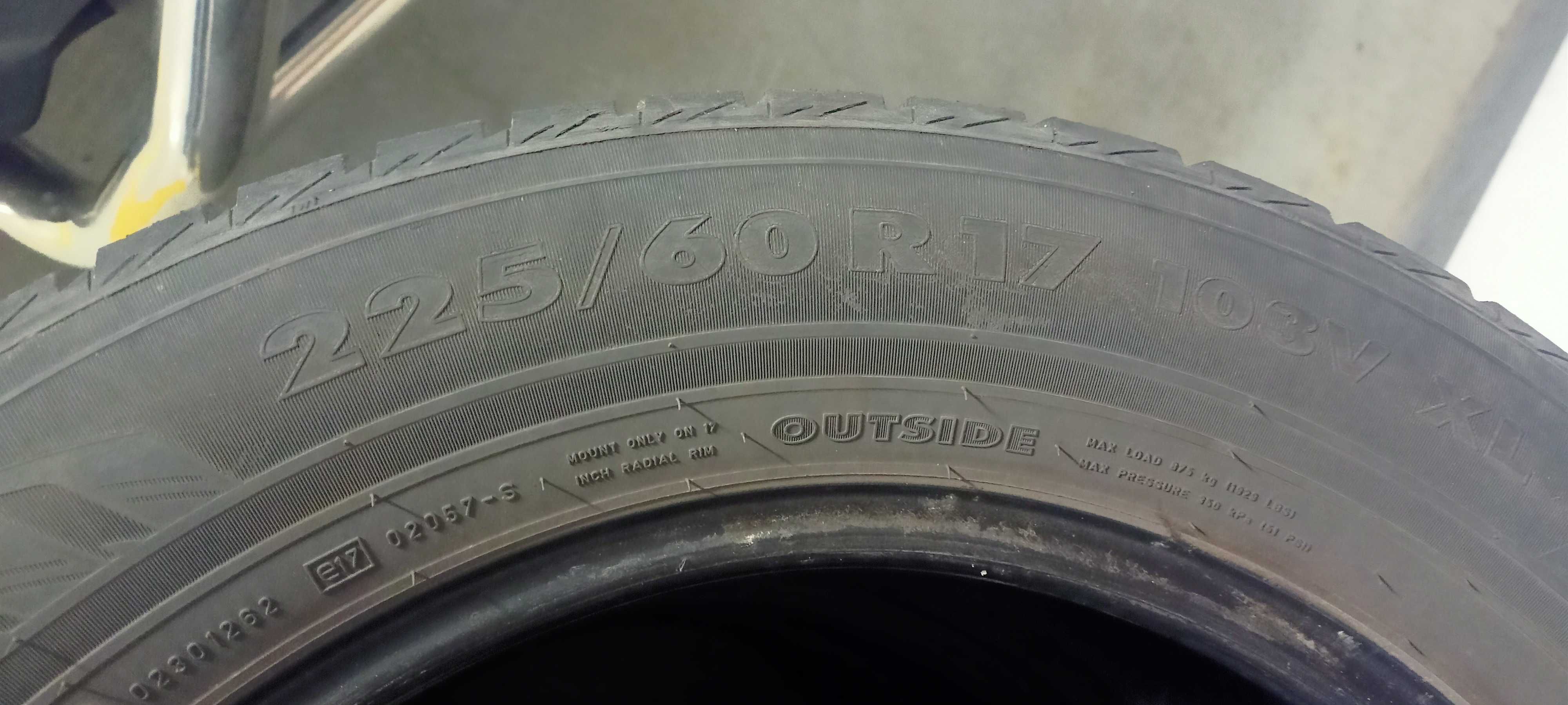 Opony zimowe 225/60 R17 x 4 szt