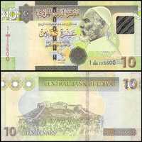 Coleções Notas Libya 10 Ten Dinars (2011)