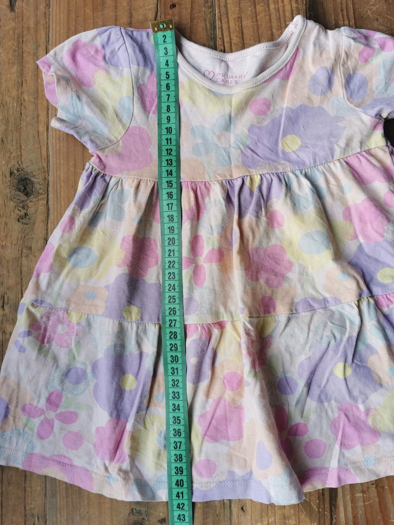 Letnia Sukienka w pastelowych kolorach, rozmiar  86 cm