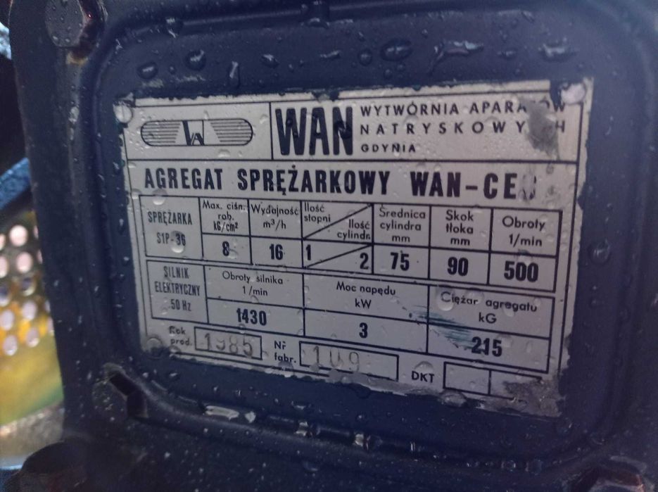 Kompresor agregat sprężarkowy WAN-CE dwutłokowy