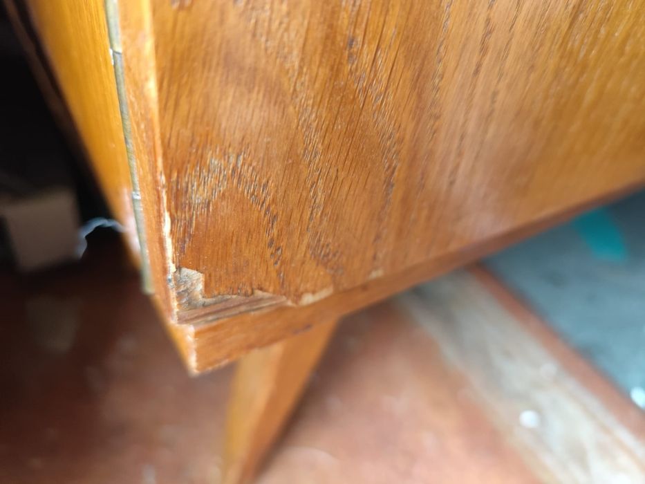 Komoda, szafka pod radio typ 859 Głuchołaskie Fabryki Mebli unikat PRL