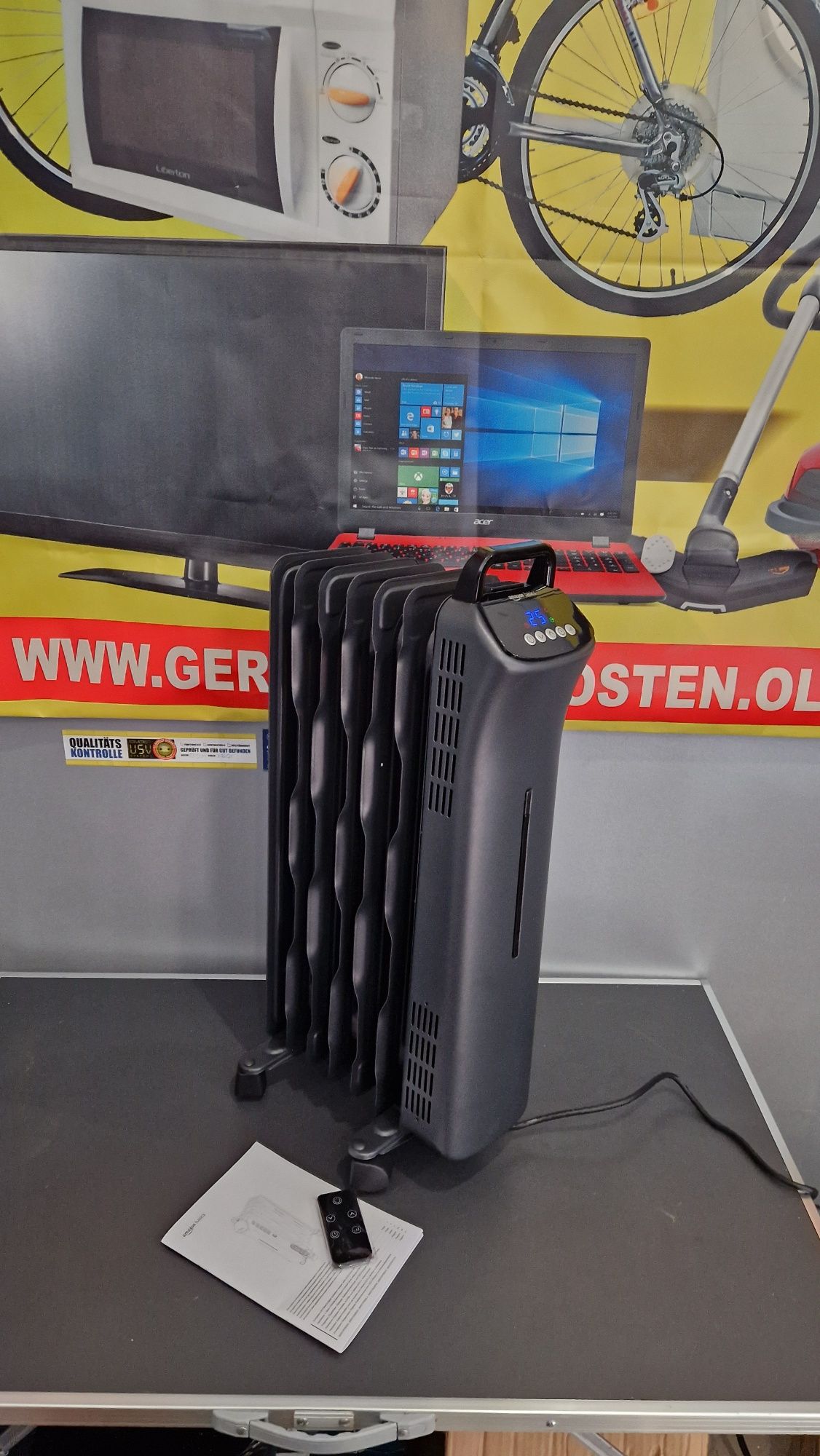 Масляний радіатор Обігрівач Amazon Basics CY83RR-7 Німеччина. 1500Вт