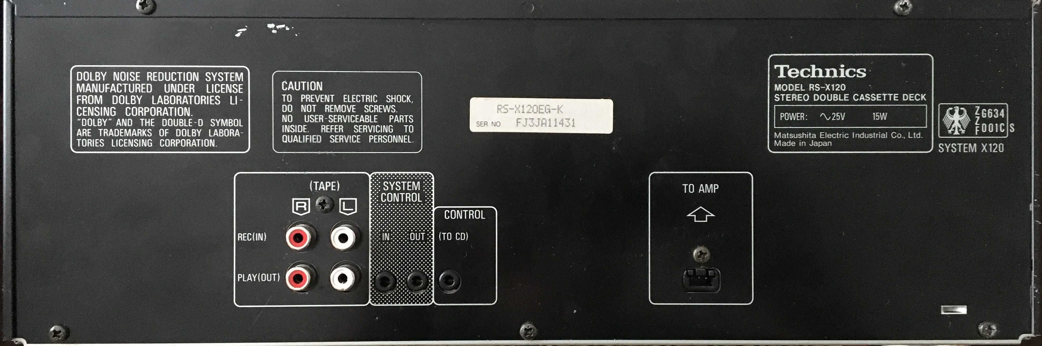 Magnetofon kasetowy retro Technics RS-X120
