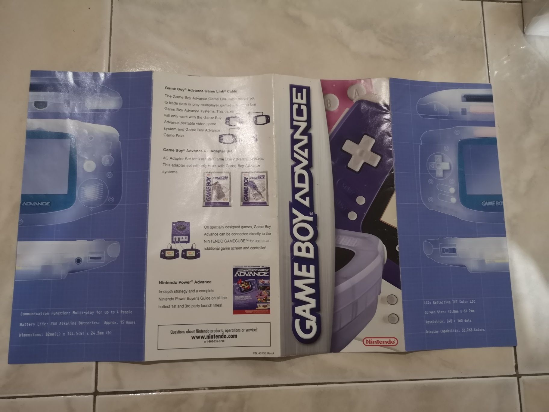 Panfletos Gameboy Advanced (Publicidade Antiga)