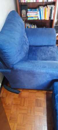 Poltrona sofa azul escuro