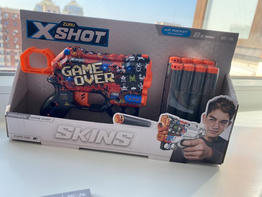 Скорострельный бластер X-Shot Skins Menace Game Over (36515B)