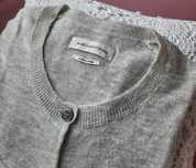 Isabel Marant Baby Alpaca 40% Merino Wełna jakość sweter popiel S S/M