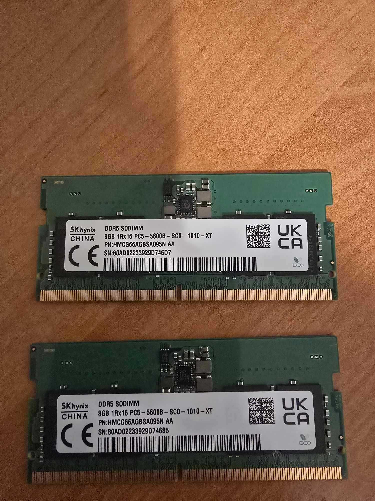 2 x RAM SK Hynix DDR5 8GB  5600 MHz PC5-5600B