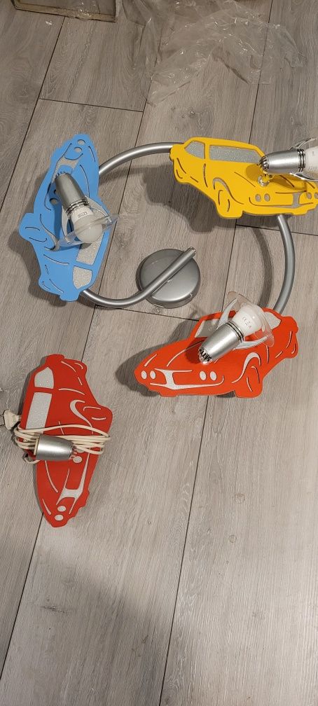 Lampa chłopięca autka
