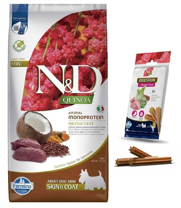 Farmina Dog N&D Quinoa Skin & Coat Adult Medium & Maxi venision 7 kg
