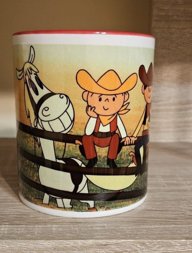Kubek ceramiczny z motywem z bajki Bolek i Lolek nowy 330 ml