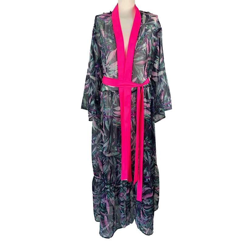 Kimono damskie AMAZONA, falbana. Rozmiar XXL
