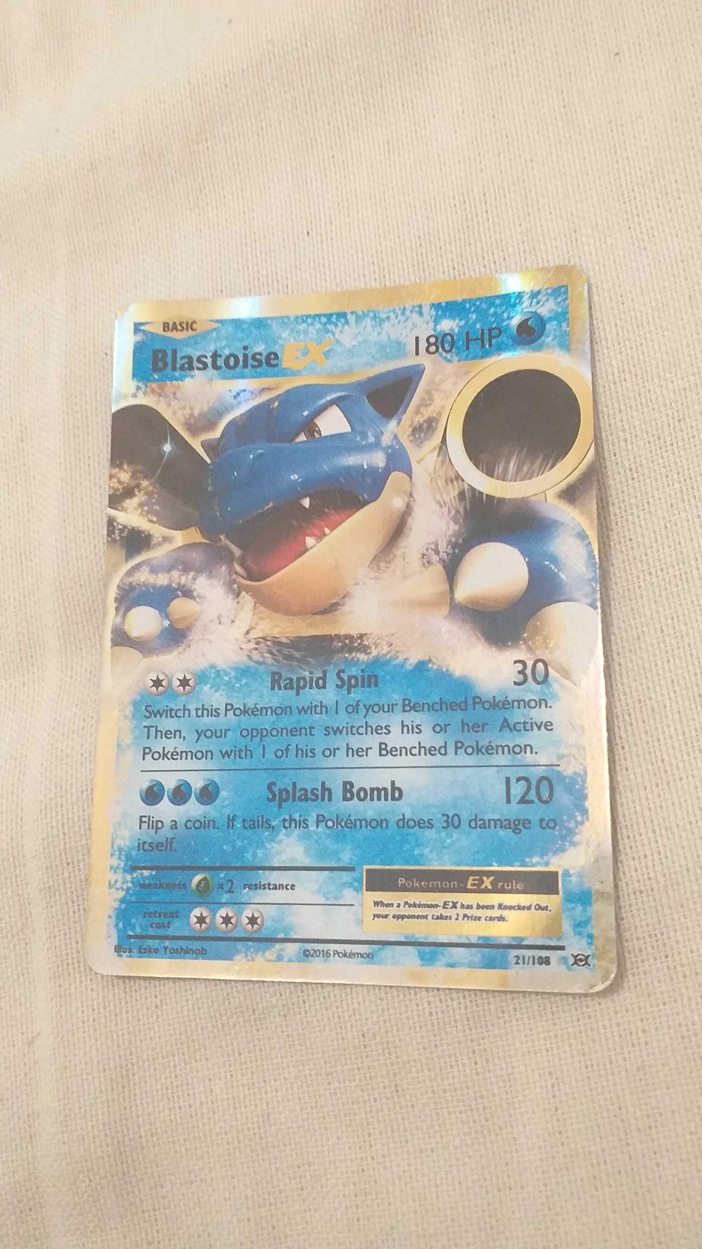 Carta Blastoise EX - Pokémon TCG