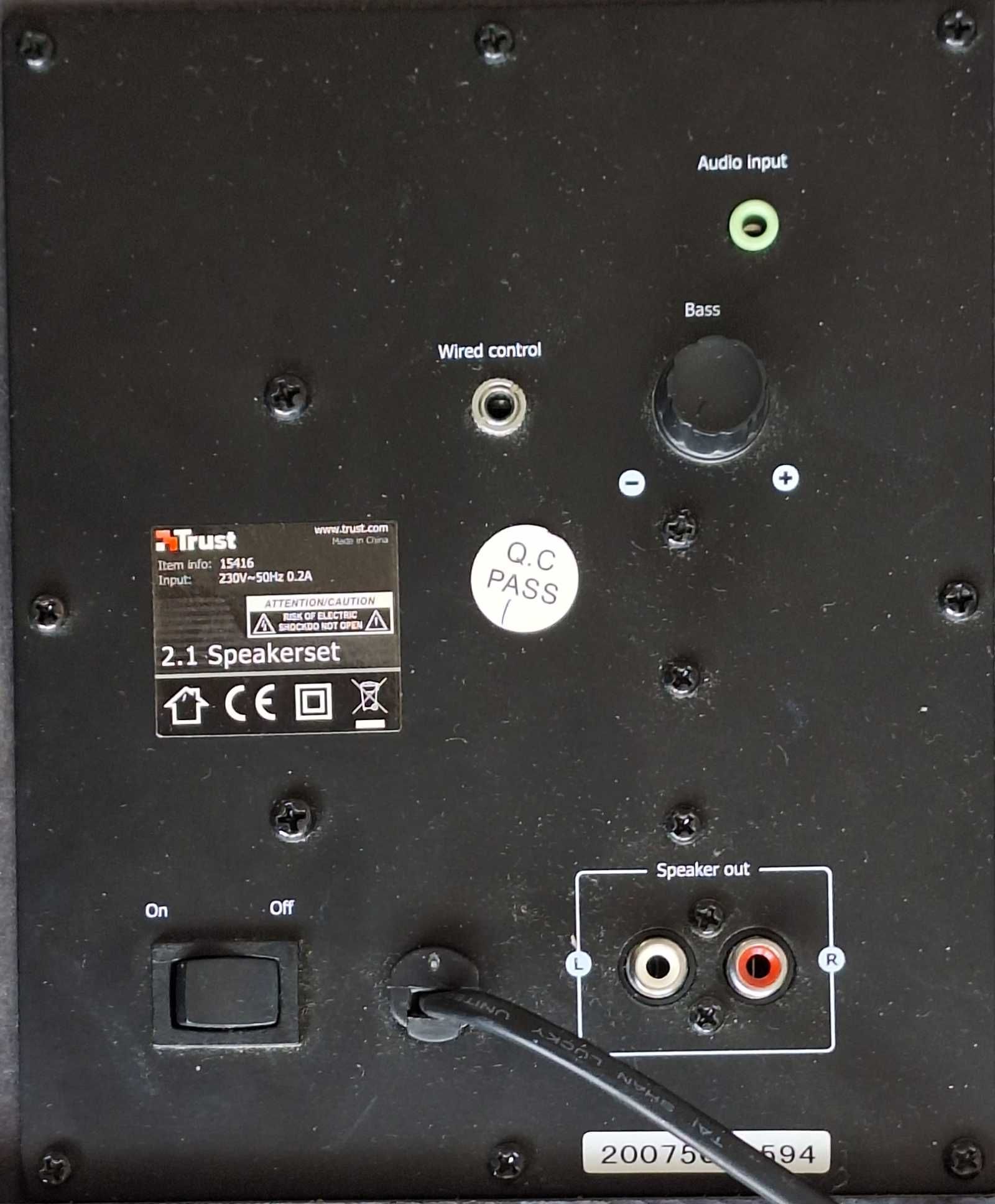 Subwoofer do głośników komputerowych 2.1 "Trust SP-3680 - 15416"