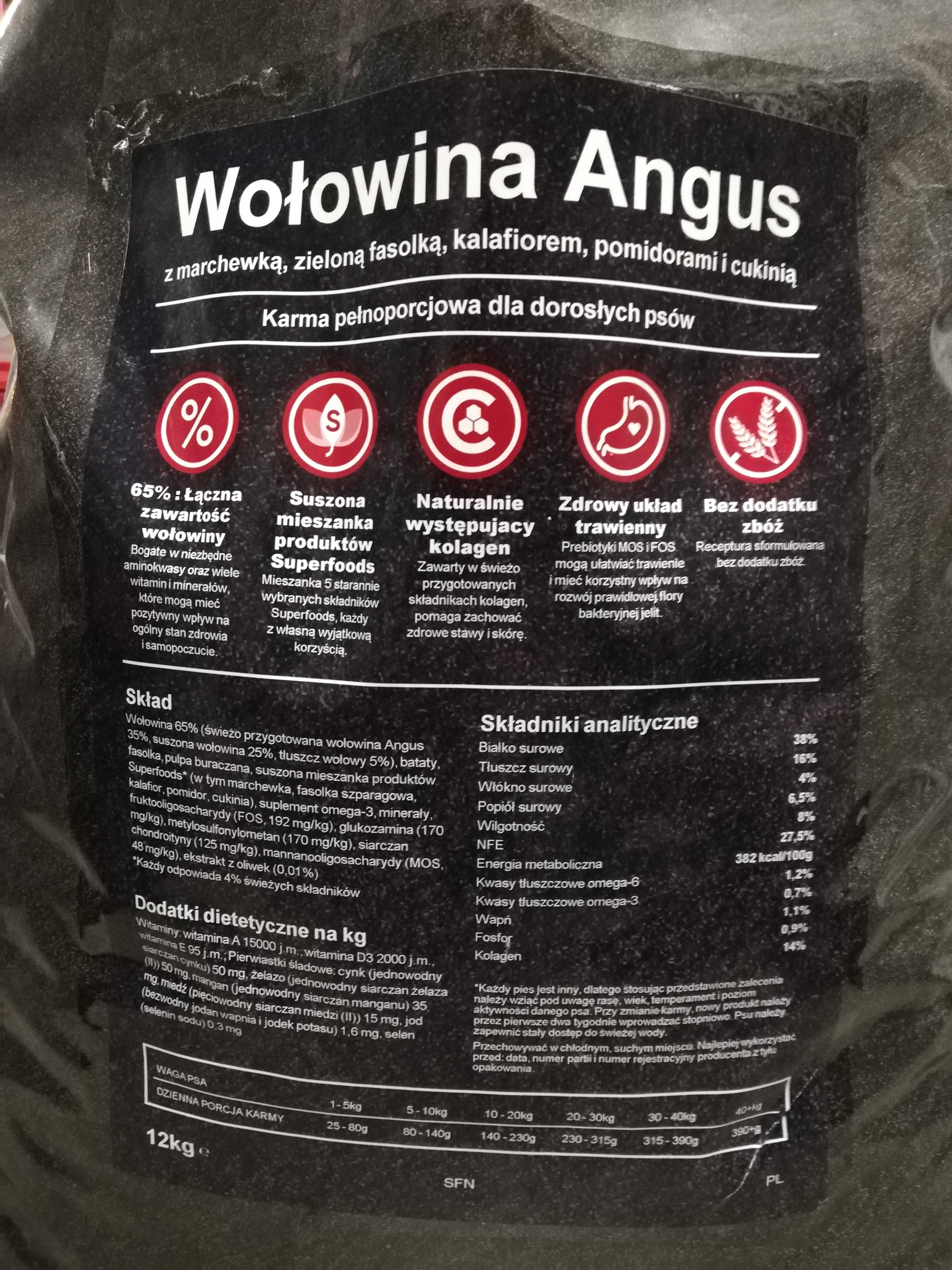 karma dla psa Allove bezglutenowa, wołowina, psy dorosłe 1kg