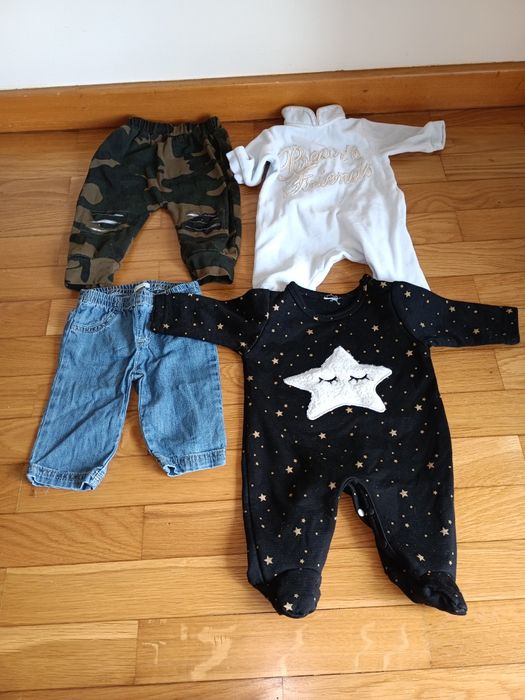 Lote de 28 peças de menino 0-3m