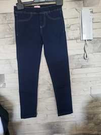 Spodnie jeans rurki na gumie r.140