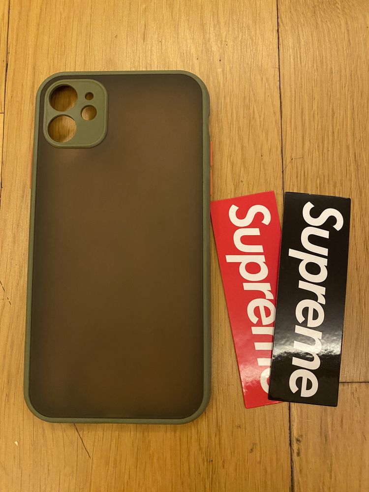 Case iphone 11 etui pokrowiec supreme zielony krków