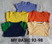 5 koszulek my basic 92-98 bluzki mybasic