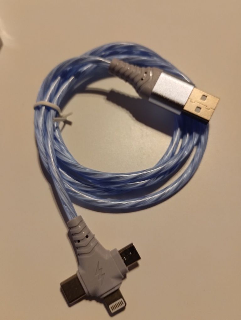 Kabel USB typu 3 w1 długość 1 m