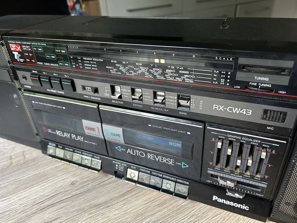 Radiomagnetofon Panasonic RX CW43 Auto Reverse Kaseciak boombox PRL