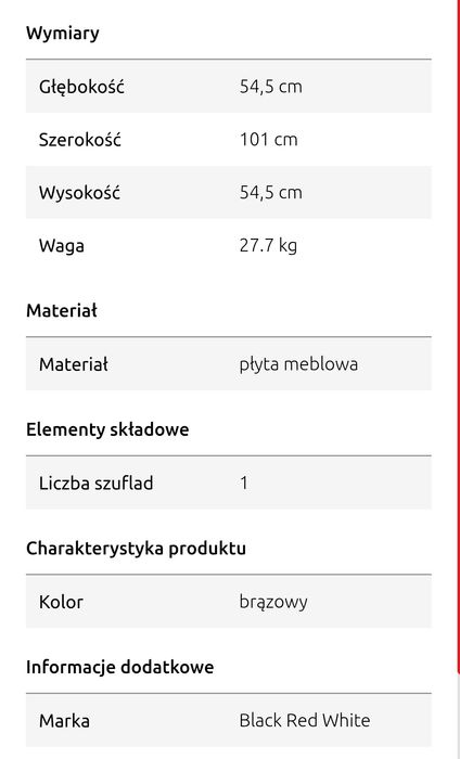 Zestaw mebli Kent BRW komonda witrynka kredens