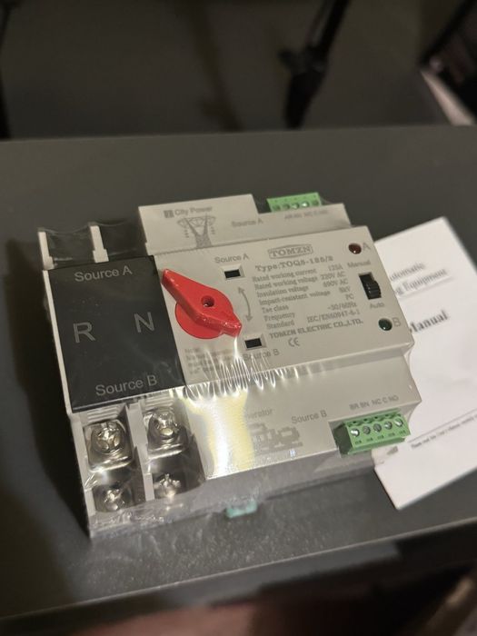 Автоматичний перемикач джерел (AVR/АТS/АВР) TOQ5-125/3 — новий