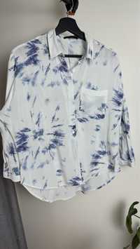 Koszula biała z niebieskim wzorem Mohito, rozmiar 36