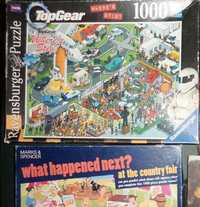 2x Puzzle Ravensburger Top Gear Where Stig, Mark & Spencer, 1000 elem